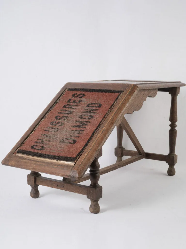 19th-century commercial shoe shiner stand 15¾"