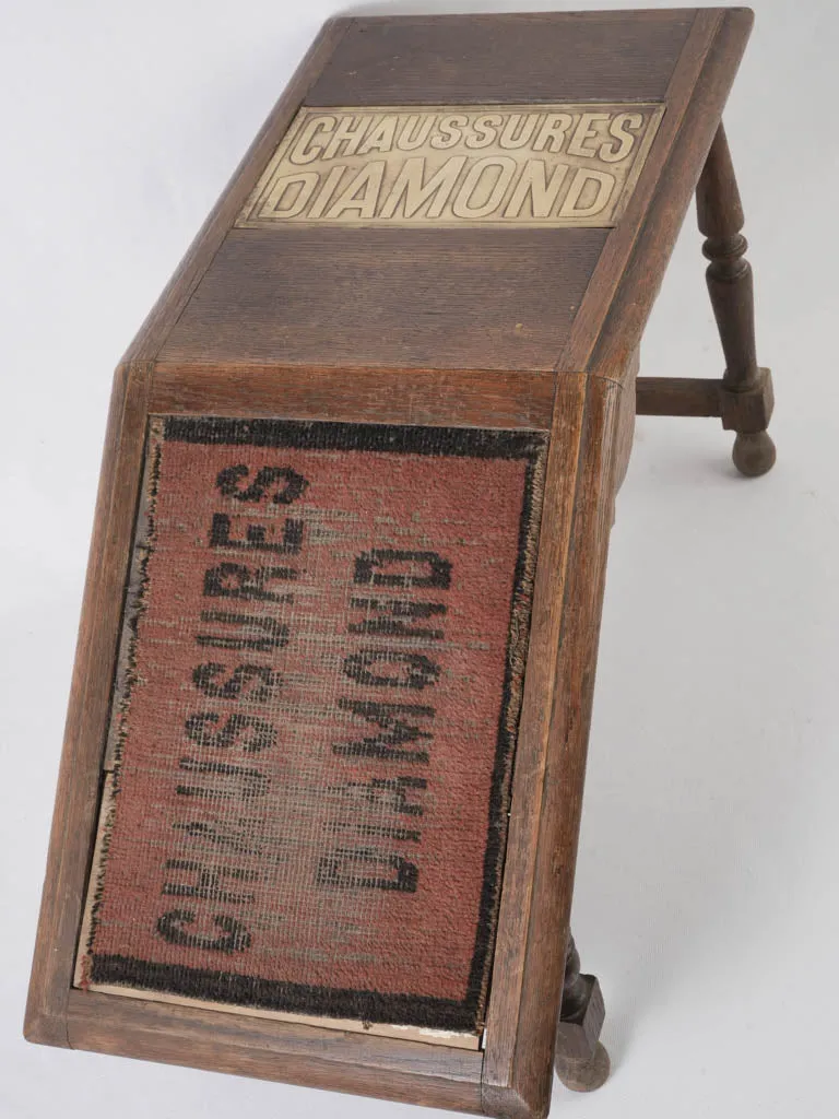 19th-century commercial shoe shiner stand 15¾"
