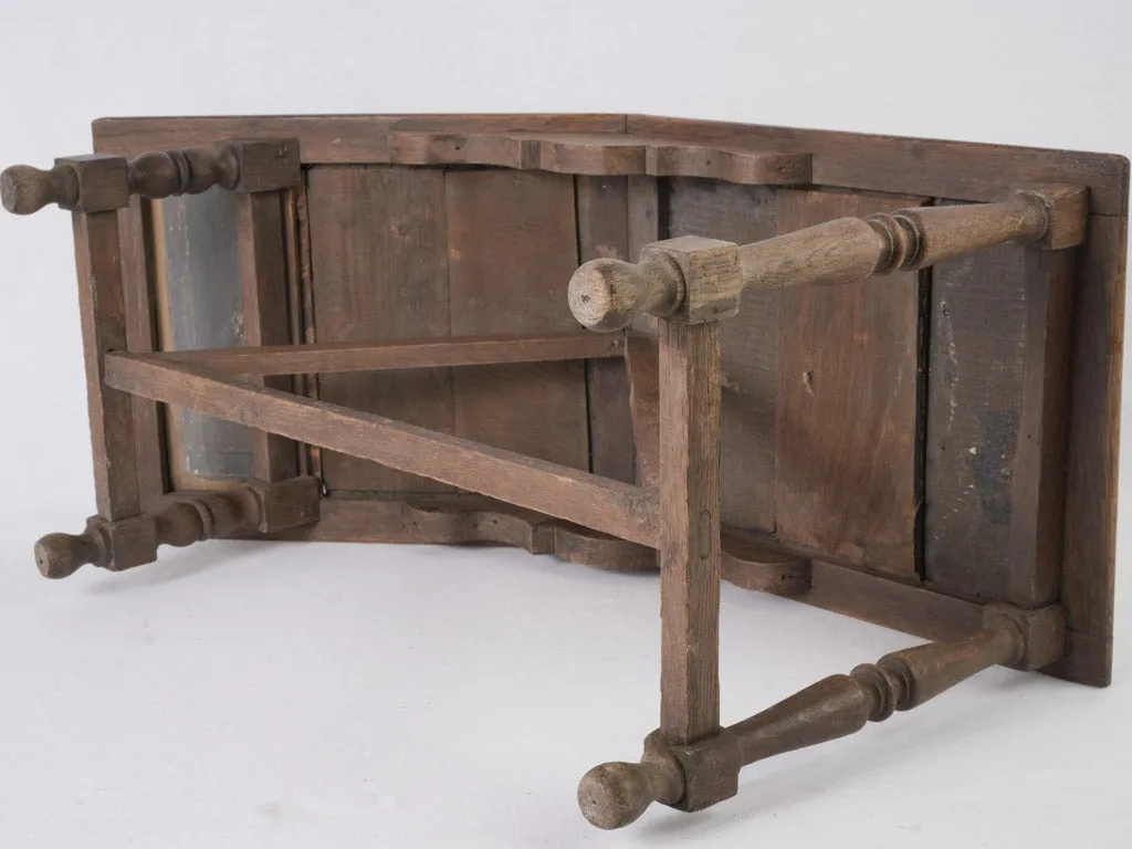19th-century commercial shoe shiner stand 15¾"