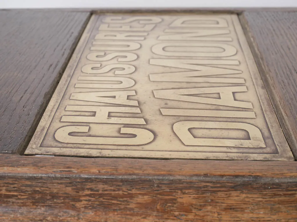 19th-century commercial shoe shiner stand 15¾"