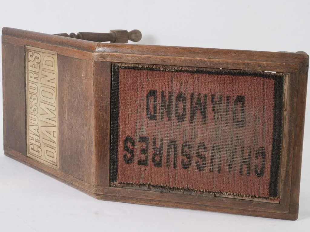 19th-century commercial shoe shiner stand 15¾"