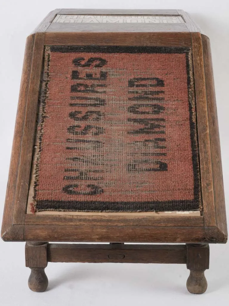 19th-century commercial shoe shiner stand 15¾"