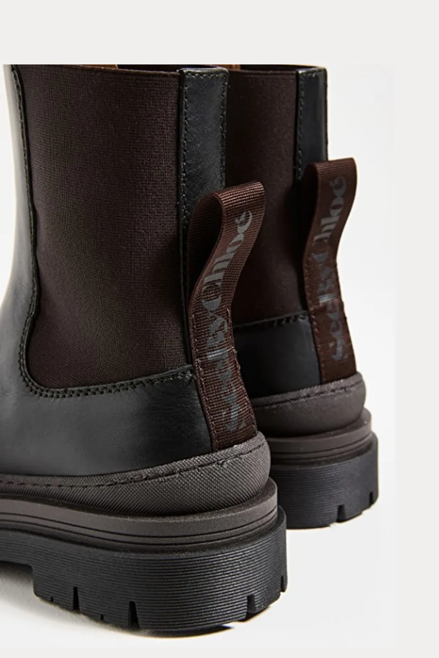 Alli Leather Chelsea Boots Black/ Dark Brown