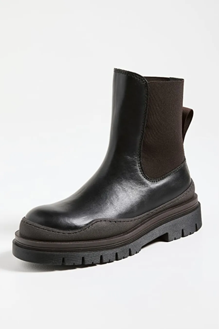 Alli Leather Chelsea Boots Black/ Dark Brown
