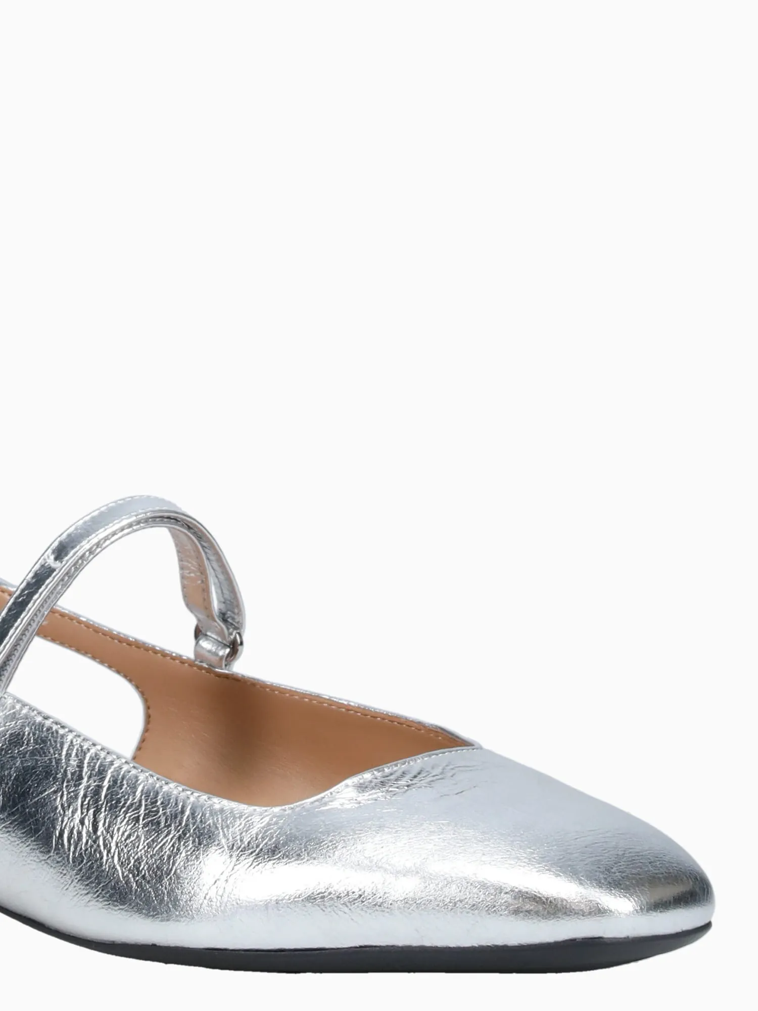 Connie Silver Leather