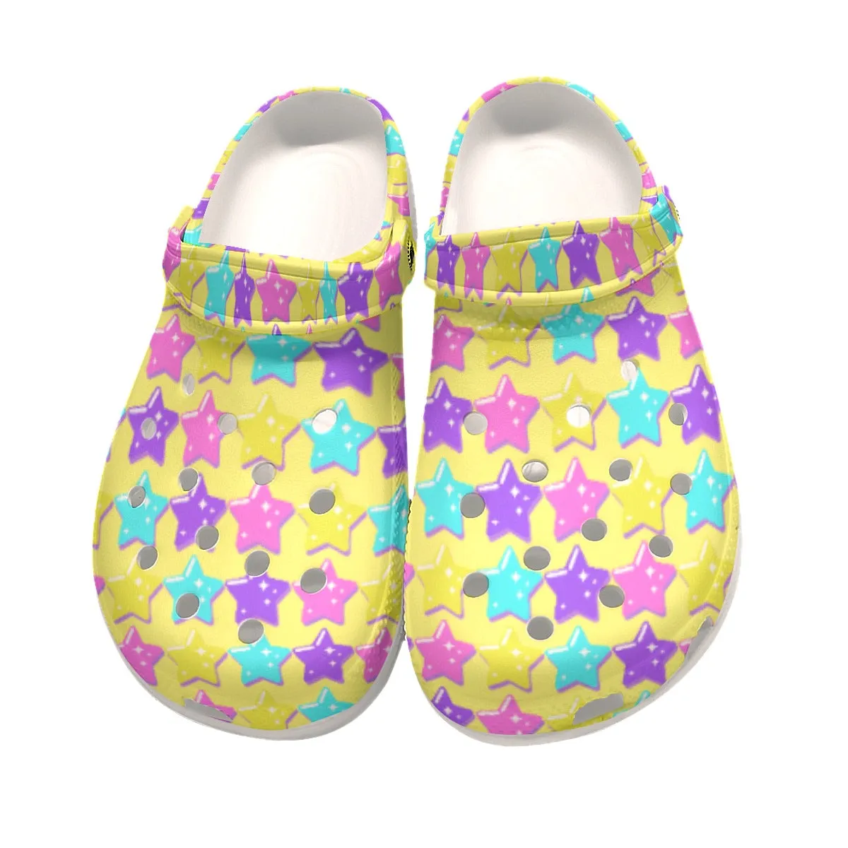 Electric Star Wave Yellow Classic Clogs Men's Shoes