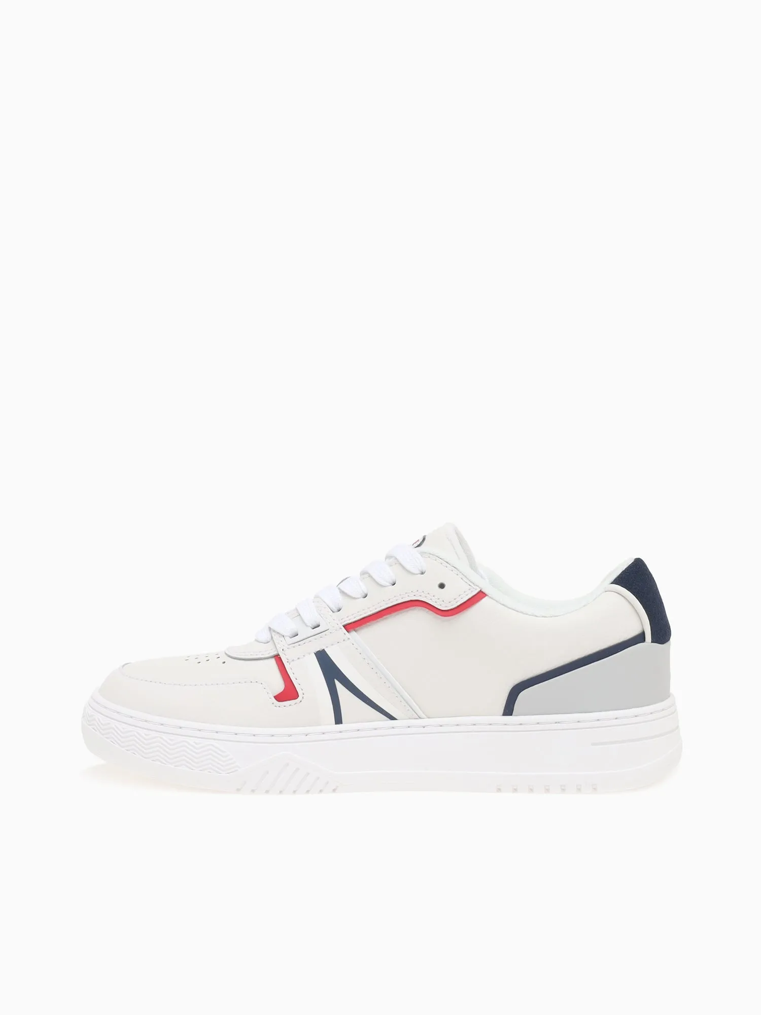 L001  Wht Nvy Red leather