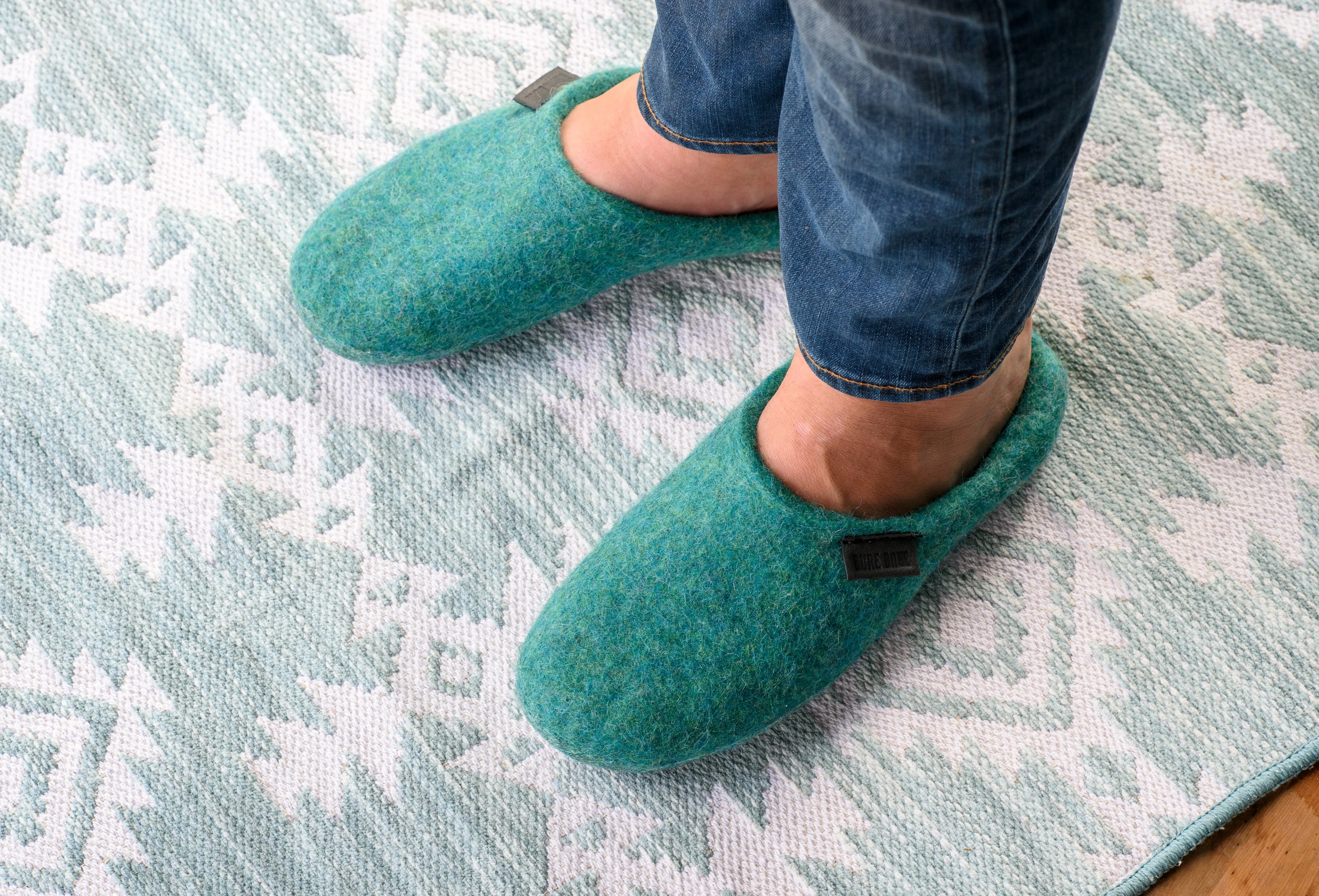 Men's Backless Slippers - Blue Lagoon
