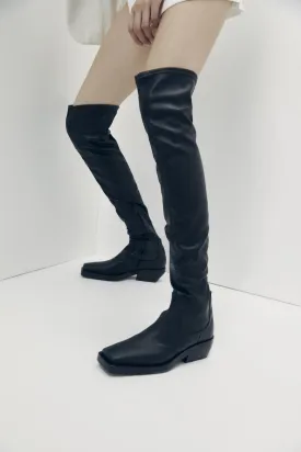 Paris Over The Knee Boot Black
