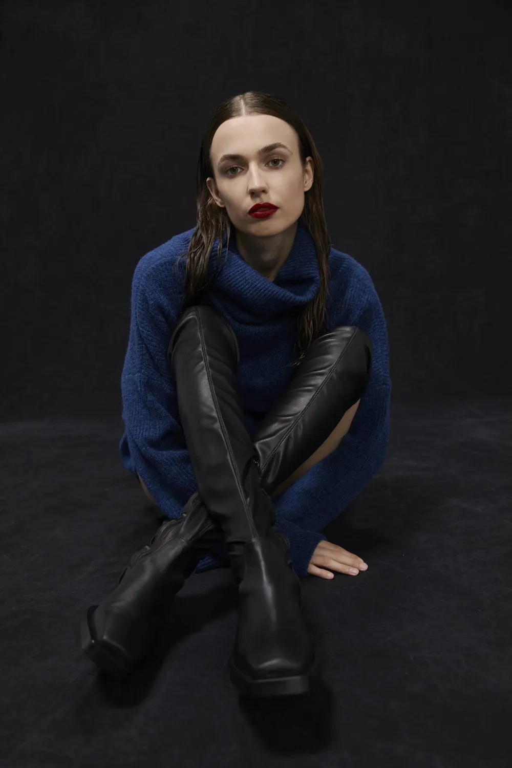 Paris Over The Knee Boot Black
