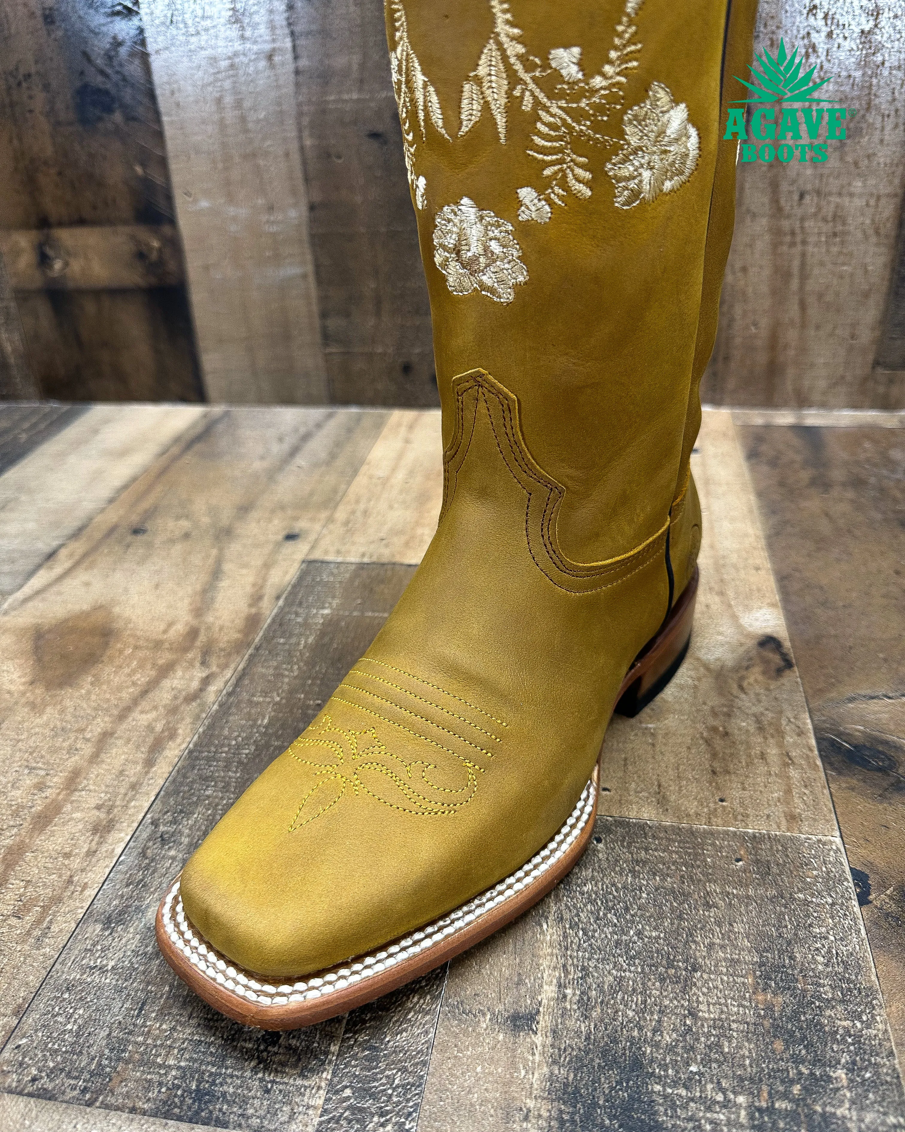 "GANTE" TAN  | WOMEN SQUARE TOE BOOTS