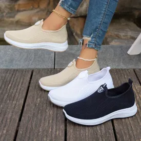 Serena | Casual Mesh Sneakers in Solid Color