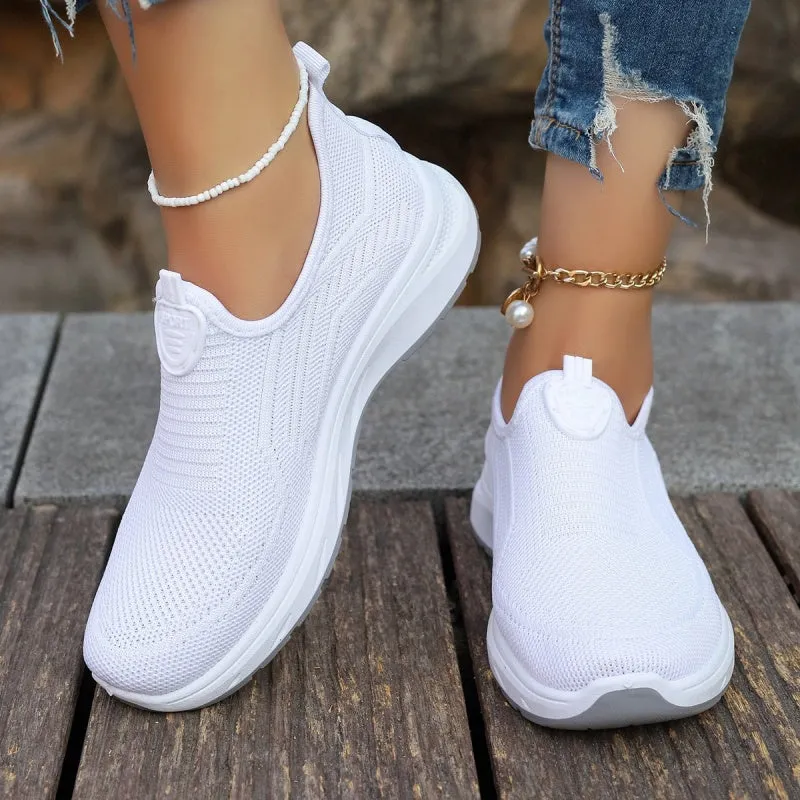 Serena | Casual Mesh Sneakers in Solid Color
