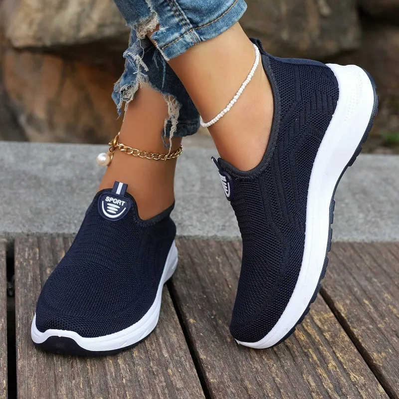 Serena | Casual Mesh Sneakers in Solid Color