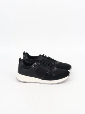 Women's Textured Casual Sneakers,Black